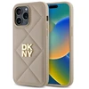 Dėklas DKNY DKHCP14XPQDSLE Apple iPhone 14 Pro Max 6.7" smėlio spalvos dygsniuotas „Quited Stack Logo“