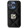 Dėklas DKNY DKHCP15LPQDSLK Apple iPhone 15 Pro 6.1″ juodos spalvos Quilted Stack Logo