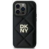 Dėklas DKNY DKHCP14XPQDSLK Apple iPhone 14 Pro Max 6.7″ juodos spalvos Quilted Stack Logo