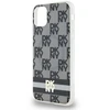 DKNY DKHMN61HCPTSK Apple iPhone 11 Xr 6.1 inch juodos spalvos kietas dėklas IML Checkered Mono Pattern & Printed Strip