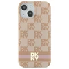 DKNY DKHMP15SHCPTSP Apple iPhone 15 14 13 6.1 inch rožinės spalvos kietas dėklas IML Checkered Mono Pattern & Printed