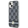 DKNY DKHMP15SHCPTSK Apple iPhone 15 14 13 6.1 inch juodos spalvos kietas dėklas IML Checkered Mono Pattern & Printed