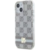 DKNY DKHMP14SHCPTSE Apple iPhone 14 15 13 6.1 inch beige kietas dėklas IML Checkered Mono Pattern & Printed