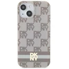DKNY DKHMP15MHCPTSE Apple iPhone 15 Plus 14 Plus 6.7 inch beige kietas dėklas IML Checkered Mono Pattern & Pr