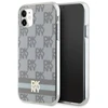 DKNY DKHMN61HCPTSE Apple iPhone 11 Xr 6.1 inch beige kietas dėklas IML Checkered Mono Pattern & Printed Strip
