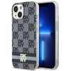 DKNY DKHMP14SHCPTSK Apple iPhone 14 15 13 6.1 inch juodos spalvos kietas dėklas IML Checkered Mono Pattern & Printed