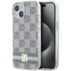 DKNY DKHMP14SHCPTSE Apple iPhone 14 15 13 6.1 inch beige kietas dėklas IML Checkered Mono Pattern & Printed