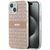DKNY DKHMP15MHRHSEP Apple iPhone 15 Plus 14 Plus 6.7 inch rožinės spalvos kietas dėklas IML Mono & Stripe MagSafe
