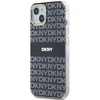 DKNY DKHMP15MHRHSEK Apple iPhone 15 Plus 14 Plus 6.7 inch juodos spalvos kietas dėklas IML Mono & Stripe MagSafe