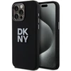DKNY DKHCP15XSMCBSK Apple iPhone 15 Pro Max 6.7″ juodos spalvos kietas dėklas Liquid Silicone Metal Logo