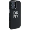 DKNY DKHCP16SSMCBSK Apple iPhone 16 6.1″ juodos spalvos kietas dėklas Liquid Silicone Metal Logo