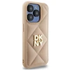Dėklas DKNY DKHCP15XPQDSLE Apple iPhone 15 Pro Max 6.7" smėlio spalvos dygsniuotas stulpelių logotipas
