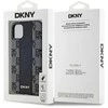 DKNY Leather Checkered Mono Pattern MagSafe dėklas iPhone 11 / Xr“ – juodas