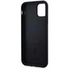 DKNY Leather Checkered Mono Pattern MagSafe dėklas iPhone 11 / Xr“ – juodas