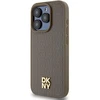 DKNY DKHMP15XPSHRPSW Apple iPhone 15 Pro Max 6.7 inch rudos spalvos kietas dėklas Leather Pattern Metal Logo MagSafe