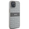 DKNY DKHCP15MPRTHSLE Apple iPhone 15 Plus 14 Plus 6.7 inch beige kietas dėklas Leather Mono Stripe & Metal Lo