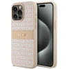 Apple iPhone 15 Pro Max DKNY odinis dėklas Mono Stripe & Metal Logo (DKHCP15XPRTHSLP) rožinės spalvos