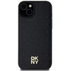 Apple iPhone 15 Plus / 14 Plus DKNY odinis dėklas Monogram Pattern Metal Logo MagSafe (DKHMP15MPSHRPSK) juodos spalvos