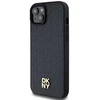 Apple iPhone 15 Plus / 14 Plus DKNY odinis dėklas Monogram Pattern Metal Logo MagSafe (DKHMP15MPSHRPSK) juodos spalvos