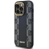 DKNY DKHMP14XPCPVSLK Apple iPhone 14 Pro Max 6.7″ juodos spalvos kietas dėklas Leather Checkered Mono Pattern MagSafe
