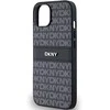 Apple iPhone 13 / 14 / 15 DKNY odinis dėklas Mono Stripe & Metal Logo (DKHCP15SPRTHSLK) juodos spalvos