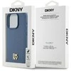 Apple iPhone 15 Pro DKNY odinis dėklas Monogram Pattern Metal Logo MagSafe (DKHMP15LPSHRPSB) mėlynos spalvos