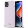 DKNY DKHMP14SSMCHLP Apple iPhone 14 15 13 6.1″ rožinės spalvos kietas dėklas Liquid Silicone Small Metal Logo MagSafe