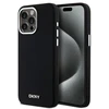 DKNY DKHMP14XSMCHLK Apple iPhone 14 Pro Max 6.7″ juodos spalvos kietas dėklas Liquid Silicone Small Metal Logo MagSafe