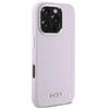 DKNY DKHMP16LSMCHLP Apple iPhone 16 Pro 6.3″ rožinės spalvos kietas dėklas Liquid Silicone Small Metal Logo MagSa