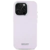 DKNY DKHMP16LSMCHLP Apple iPhone 16 Pro 6.3″ rožinės spalvos kietas dėklas Liquid Silicone Small Metal Logo MagSa