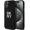 DKNY DKHCP15SSMCBSK Apple iPhone 15 14 13 6.1″ juodos spalvos kietas dėklas Liquid Silicone Metal Logo