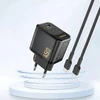Dudao A28 45W GaN USB-C laidinis įkroviklis – juodos spalvos
