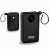 Dudao K14+ išorinė baterija 20000mAh 22.5W USB-C / USB-A / integruoti „Lightning“ ir USB-C laidai – juoda