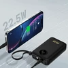 Dudao K14+ išorinė baterija 20000mAh 22.5W USB-C / USB-A / integruoti „Lightning“ ir USB-C laidai – juoda