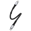 Ausinės Dudao L10C USB-C - USB-C PD laidas 100W 5A 0.23m - juodas