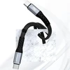 Ausinės Dudao L10C USB-C - USB-C PD laidas 100W 5A 0.23m - juodas