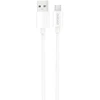 USB kabelis Dudao (L4SM) microUSB (2A) baltas (1m)