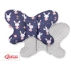 Dviejų pusių amortizuojanti pagalvėlė Butterfly“ – triušiai, tamsiai mėlyna/pilka
