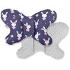 Dviejų pusių amortizuojanti pagalvėlė Butterfly“ – triušiai, tamsiai mėlyna/pilka