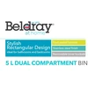 Dviejų skyrių šiukšliadėžė Beldray, 5 l, nerūdijančio plieno apdaila