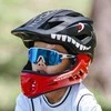 Dviratininko šalmas Rockbros TT-32005 Shark dziecięcy su odpinaną szczęką dydis M (54-58) - juoda
