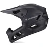 Dviratininko šalmas fullface Wozinsky su odpinanym daszkiem 57-59 cm - juoda