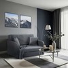 Mebel Elite MEBELELITE VERO 2 dvivietis fotelis-lova, 195 × 112 cm, pilkas