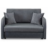 Mebel Elite MEBELELITE VERO 2 dvivietis fotelis-lova, 195 × 112 cm, pilkas