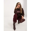 Džemperis moterims-RV-BL-A1082.24-ciemny ruda