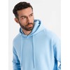 Džemperis su gobtuvu unisex mėlynos spalvos