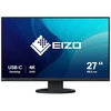 Ausinės EIZO FlexScan EV2740S-BK – 27 colių IPS LCD monitorius, 4K UHD 3840 x 2160 (16:9), USB-C jungtys (juodas)