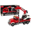 Lean Toys Žaislinis ekskavatorius su šviesos ir garso efektais LeanToys, raudonas