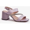Elegantiški moteriški sandalai su plonu špilkos“ kulnu, violetiniai D&amp;A MR38-549