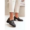 Elegantiški odinės moters bateliai su kulnu Vinceza 91116“ juodi